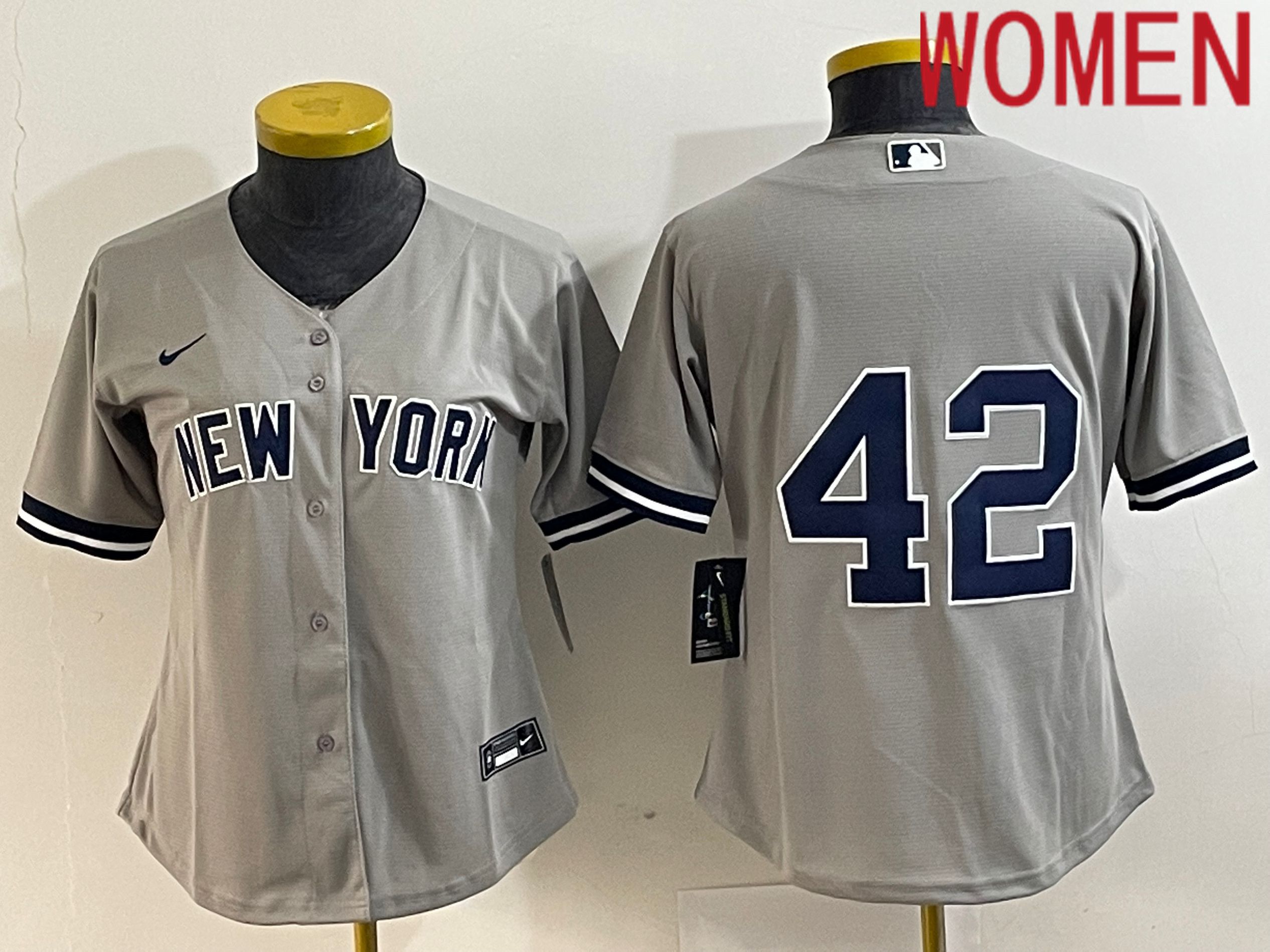 Women New York Yankees #42 No Name Nike Game MLB Jersey->pittsburgh steelers->NFL Jersey